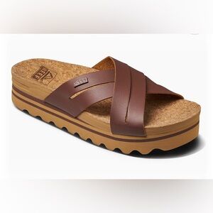 Reef Women's Nutmeg Kaia Cross-Strap Sandals Size 9